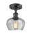 Fenton - 1 Light - 7 inch - Matte Black - Semi-Flush Mount (3442|516-1C-BK-G92)