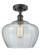 Fenton - 1 Light - 11 inch - Matte Black - Semi-Flush Mount (3442|516-1C-BK-G92-L)