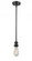 Bare Bulb - 1 Light - 5 inch - Matte Black - Mini Pendant (3442|516-1S-BK-LED)