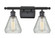 Conesus - 2 Light - 16 inch - Matte Black - Bath Vanity Light (3442|516-2W-BK-G275)