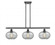 Gorham - 3 Light - 36 inch - Matte Black - Stem hung - Island Light (3442|516-3I-BK-G247)