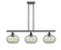 Gorham - 3 Light - 36 inch - Matte Black - Stem hung - Island Light (3442|516-3I-BK-G249)