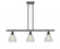 Conesus - 3 Light - 36 inch - Matte Black - Cord hung - Island Light (3442|516-3I-BK-G275-LED)