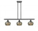 Fenton - 3 Light - 36 inch - Matte Black - Stem hung - Island Light (3442|516-3I-BK-G96-LED)