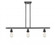Bare Bulb - 3 Light - 36 inch - Matte Black - Stem hung - Island Light (3442|516-3I-BK-LED)