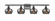 Fenton - 4 Light - 37 inch - Matte Black - Bath Vanity Light (3442|516-4W-BK-G93)