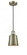 Addison - 1 Light - 5 inch - Antique Brass - Cord hung - Mini Pendant (3442|201C-AB-M9-AB-LED)