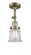 Canton - 1 Light - 5 inch - Antique Brass - Adjustable Semi-Flush Mount (3442|201F-AB-G182S)