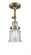 Canton - 1 Light - 5 inch - Antique Brass - Adjustable Semi-Flush Mount (3442|201F-AB-G184S-LED)