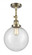 Beacon - 1 Light - 10 inch - Antique Brass - Adjustable Semi-Flush Mount (3442|201F-AB-G204-10-LED)