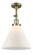 Cone - 1 Light - 12 inch - Antique Brass - Adjustable Semi-Flush Mount (3442|201F-AB-G41-L)