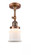 Canton - 1 Light - 5 inch - Antique Copper - Adjustable Semi-Flush Mount (3442|201F-AC-G181S-LED)