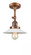 Halophane - 1 Light - 9 inch - Antique Copper - Adjustable Semi-Flush Mount (3442|201F-AC-G1-LED)