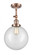 Beacon - 1 Light - 10 inch - Antique Copper - Adjustable Semi-Flush Mount (3442|201F-AC-G202-10-LED)