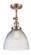 Seneca Falls - 1 Light - 10 inch - Antique Copper - Adjustable Semi-Flush Mount (3442|201F-AC-G222)