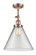 Cone - 1 Light - 12 inch - Antique Copper - Adjustable Semi-Flush Mount (3442|201F-AC-G42-L)