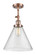 Cone - 1 Light - 12 inch - Antique Copper - Adjustable Semi-Flush Mount (3442|201F-AC-G44-L)