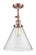 Cone - 1 Light - 12 inch - Antique Copper - Adjustable Semi-Flush Mount (3442|201F-AC-G44-L-LED)