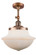 Oxford - 1 Light - 12 inch - Antique Copper - Adjustable Semi-Flush Mount (3442|201F-AC-G541)