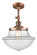 Oxford - 1 Light - 12 inch - Antique Copper - Adjustable Semi-Flush Mount (3442|201F-AC-G542-LED)