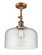 Bell - 1 Light - 12 inch - Antique Copper - Adjustable Semi-Flush Mount (3442|201F-AC-G74-L)