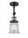Canton - 1 Light - 5 inch - Black Antique Brass - Adjustable Semi-Flush Mount (3442|201F-BAB-G182S-LED)
