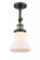 Bellmont - 1 Light - 6 inch - Black Antique Brass - Adjustable Semi-Flush Mount (3442|201F-BAB-G191-LED)