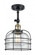 Bell Cage - 1 Light - 9 inch - Black Antique Brass - Semi-Flush Mount (3442|201F-BAB-G72-CE)