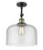 Bell - 1 Light - 12 inch - Black Antique Brass - Adjustable Semi-Flush Mount (3442|201F-BAB-G74-L)