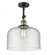 Bell - 1 Light - 12 inch - Black Antique Brass - Adjustable Semi-Flush Mount (3442|201F-BAB-G74-L-LED)