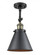 Appalachian - 1 Light - 8 inch - Black Antique Brass - Adjustable Semi-Flush Mount (3442|201F-BAB-M13-BK-LED)