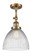 Seneca Falls - 1 Light - 10 inch - Brushed Brass - Adjustable Semi-Flush Mount (3442|201F-BB-G222-LED)