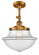 Oxford - 1 Light - 12 inch - Brushed Brass - Adjustable Semi-Flush Mount (3442|201F-BB-G542)