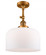 Bell - 1 Light - 12 inch - Brushed Brass - Adjustable Semi-Flush Mount (3442|201F-BB-G71-L-LED)