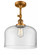 Bell - 1 Light - 12 inch - Brushed Brass - Adjustable Semi-Flush Mount (3442|201F-BB-G72-L)
