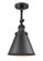 Appalachian - 1 Light - 8 inch - Matte Black - Adjustable Semi-Flush Mount (3442|201F-BK-M13-BK-LED)