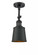 Addison - 1 Light - 5 inch - Matte Black - Adjustable Semi-Flush Mount (3442|201F-BK-M9-BK-LED)