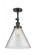 Cone - 1 Light - 12 inch - Oil Rubbed Bronze - Adjustable Semi-Flush Mount (3442|201F-OB-G42-L-LED)