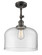Bell - 1 Light - 12 inch - Oil Rubbed Bronze - Adjustable Semi-Flush Mount (3442|201F-OB-G72-L-LED)