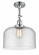 Bell - 1 Light - 12 inch - Polished Chrome - Adjustable Semi-Flush Mount (3442|201F-PC-G74-L)