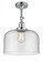 Bell - 1 Light - 12 inch - Polished Chrome - Adjustable Semi-Flush Mount (3442|201F-PC-G74-L-LED)