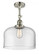 Bell - 1 Light - 12 inch - Polished Nickel - Adjustable Semi-Flush Mount (3442|201F-PN-G72-L-LED)