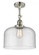 Bell - 1 Light - 12 inch - Polished Nickel - Adjustable Semi-Flush Mount (3442|201F-PN-G74-L-LED)