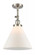 Cone - 1 Light - 12 inch - Brushed Satin Nickel - Adjustable Semi-Flush Mount (3442|201F-SN-G41-L)