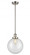 Beacon - 1 Light - 10 inch - Brushed Satin Nickel - Stem Hung - Mini Pendant (3442|201S-SN-G202-10)