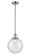 Beacon - 1 Light - 10 inch - Brushed Satin Nickel - Stem Hung - Mini Pendant (3442|201S-SN-G204-10-LED)