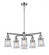 Small Canton 6 Light Chandelier (3442|207-6CR-PC-G182S)