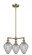 Geneseo - 3 Light - 26 inch - Antique Brass - Stem Hung - Chandelier (3442|207-AB-G165)