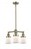 Canton - 3 Light - 18 inch - Antique Brass - Stem Hung - Chandelier (3442|207-AB-G181S-LED)