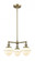 Oxford - 3 Light - 20 inch - Antique Brass - Stem Hung - Chandelier (3442|207-AB-G531-LED)